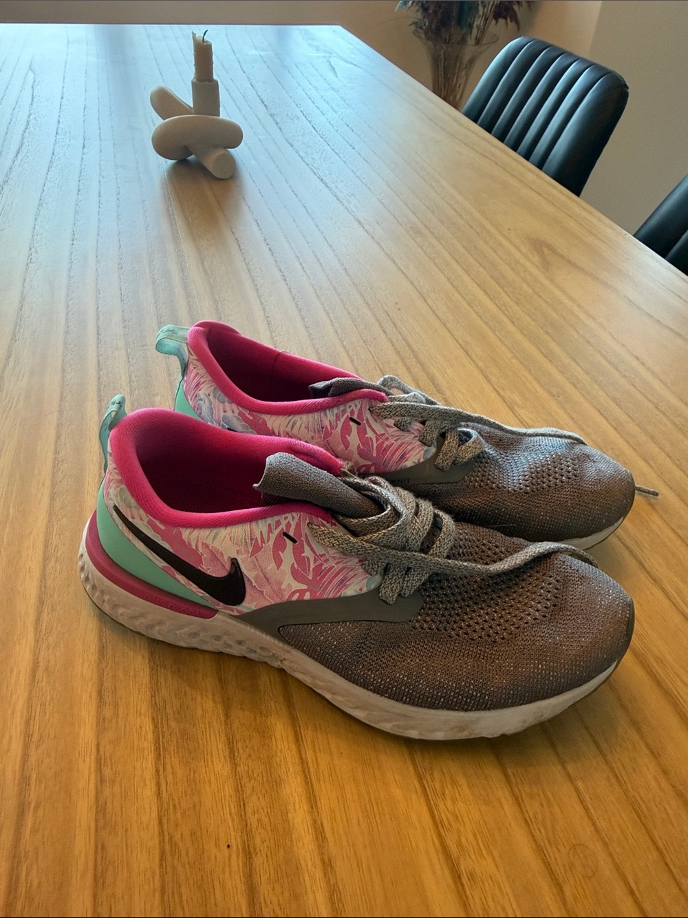 Nike Gray, Pink & Teal Women’s Athletic Running Shoes